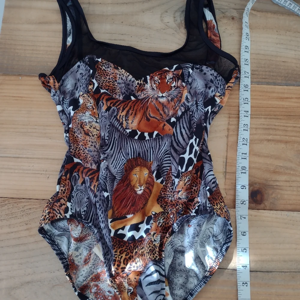 Pacific Connections Swimwear Vintage Big Cat One Piece Swimsuit NEW Fits S-M - Picture 8 of 14